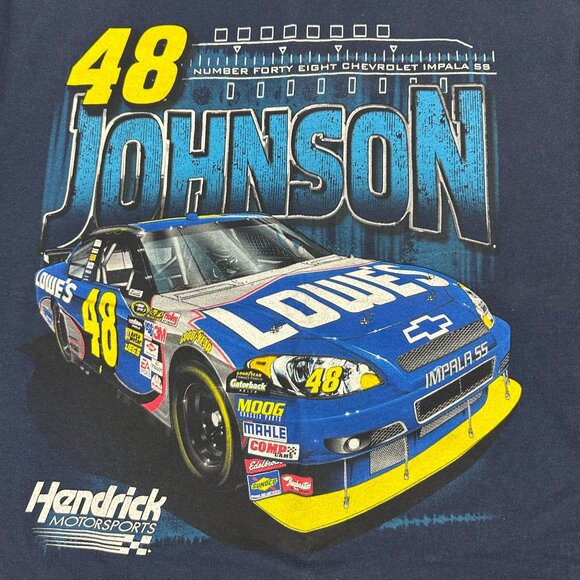 Winners Circle NASCAR Jimmie Johnson 48 T-Shirt Size XL Cotton Navy Blue - Picture 6 of 7